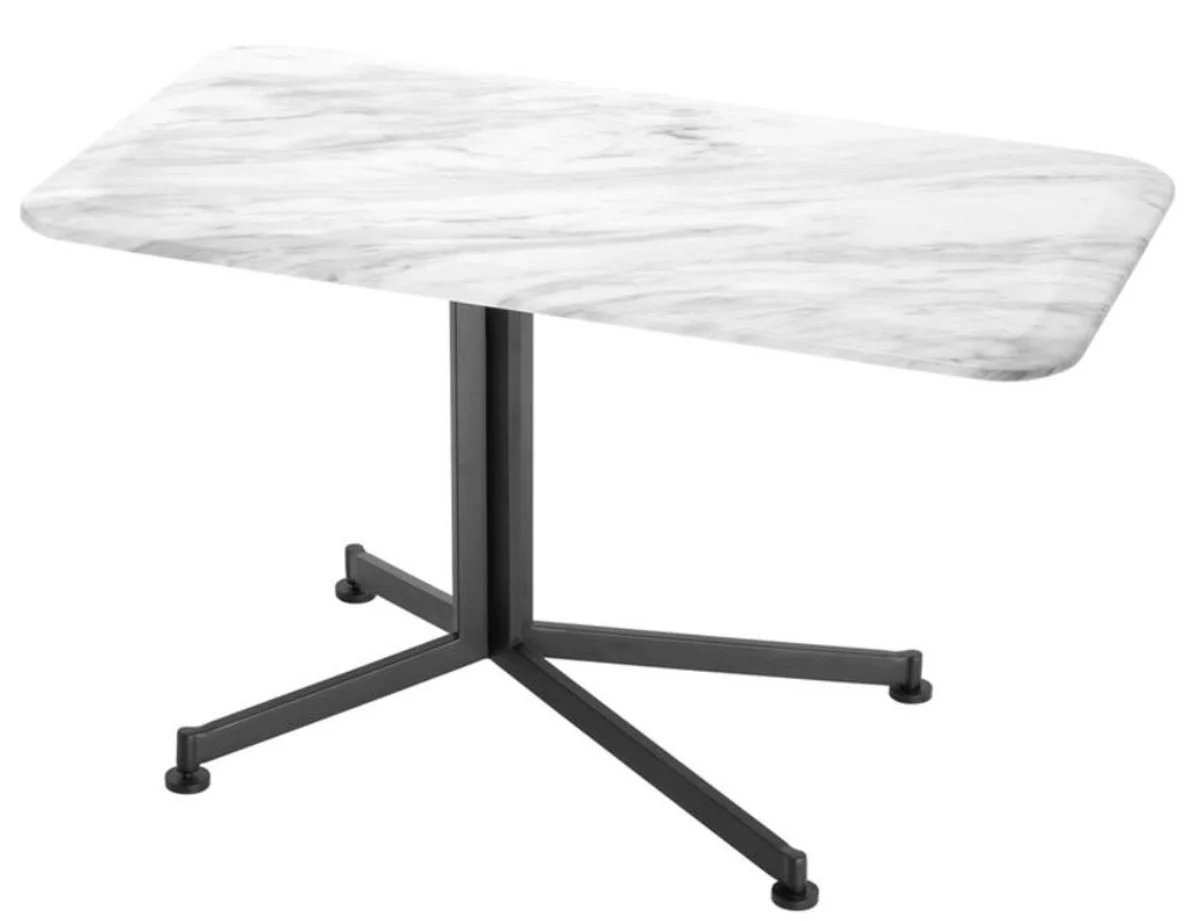 Luxury side table white / black 90 x 50 x H. 54 cm - living room furniture