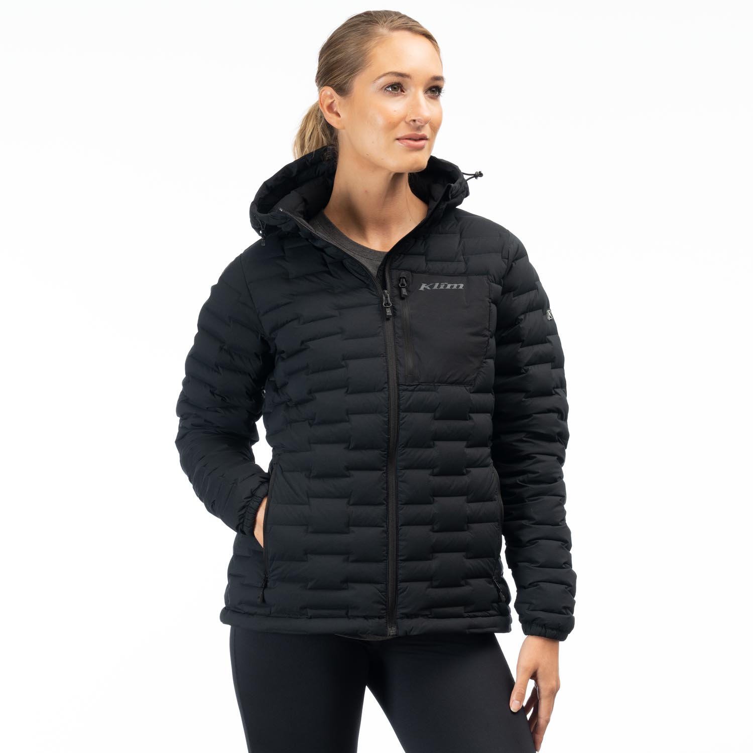 Luna stretch down jacket with hood