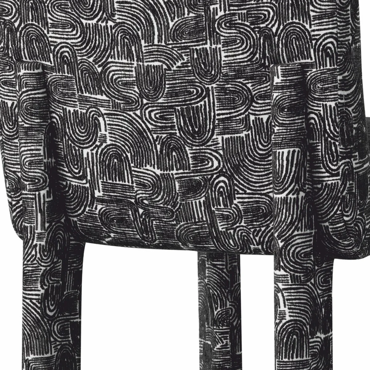 Luxury dining room chair black / white H. 84.5 cm - Dining room furniture