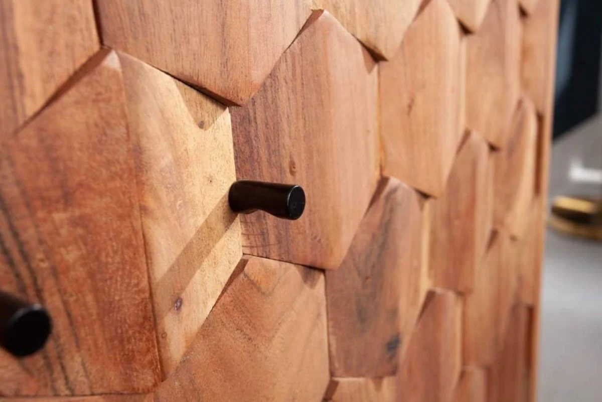 Bar cabinet brown 76 x 46 x H. 89 cm - wine cabinet with 2 doors