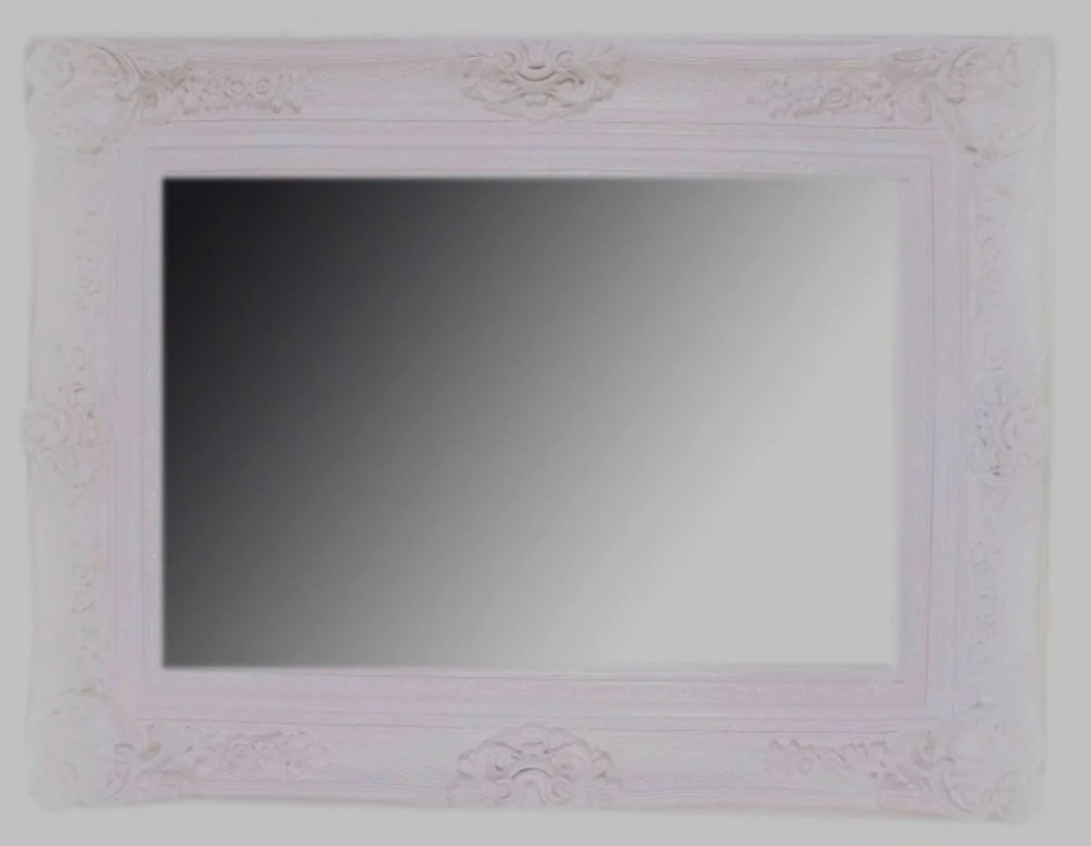 Baroque wall mirror white, height 130 cm, width 96 cm - noble and magnificent