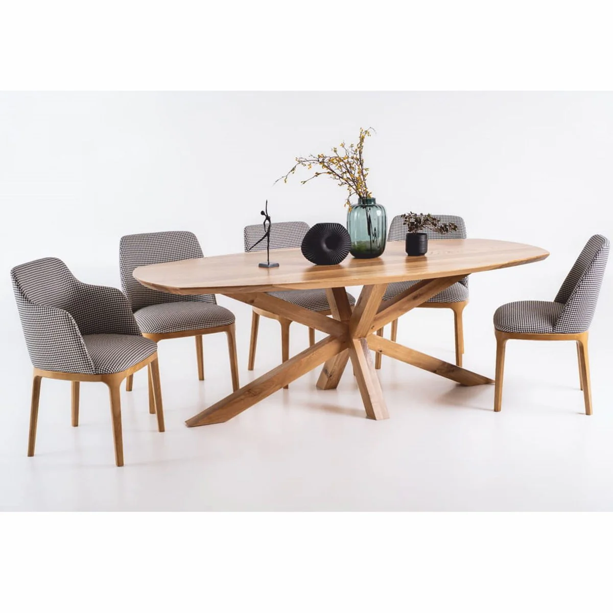 Luxury dining room set - 1 extendable dining table and 8 chairs - dining room furniture