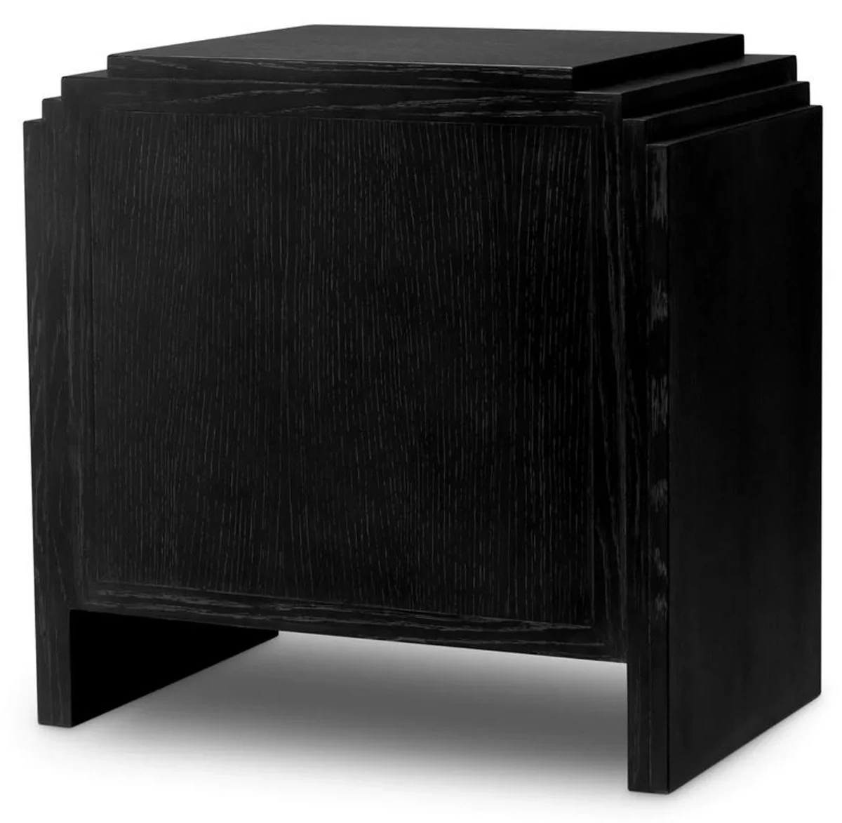 Luxury bedside table anthracite gray / brass 58 x 42.5 x H.57 cm - Bedroom side table with drawers - Luxury bedroom furniture