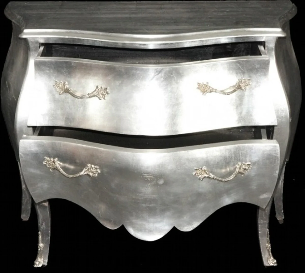Baroque chest of drawers silver - handmade baroque furniture