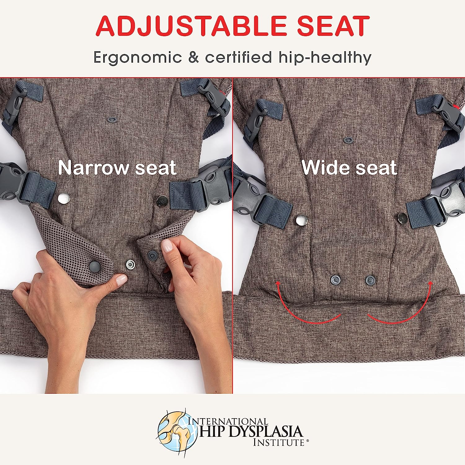 4-in-1-Babytrage für Neugeborene bis Kleinkinder – Baby-Brusttrage in allen Positionen – Babytragen vorne und hinten – inklusive 2-in-1-Bandana-Lätzchen – Babytrage für 3,6–15,6 kg (graues Netz)