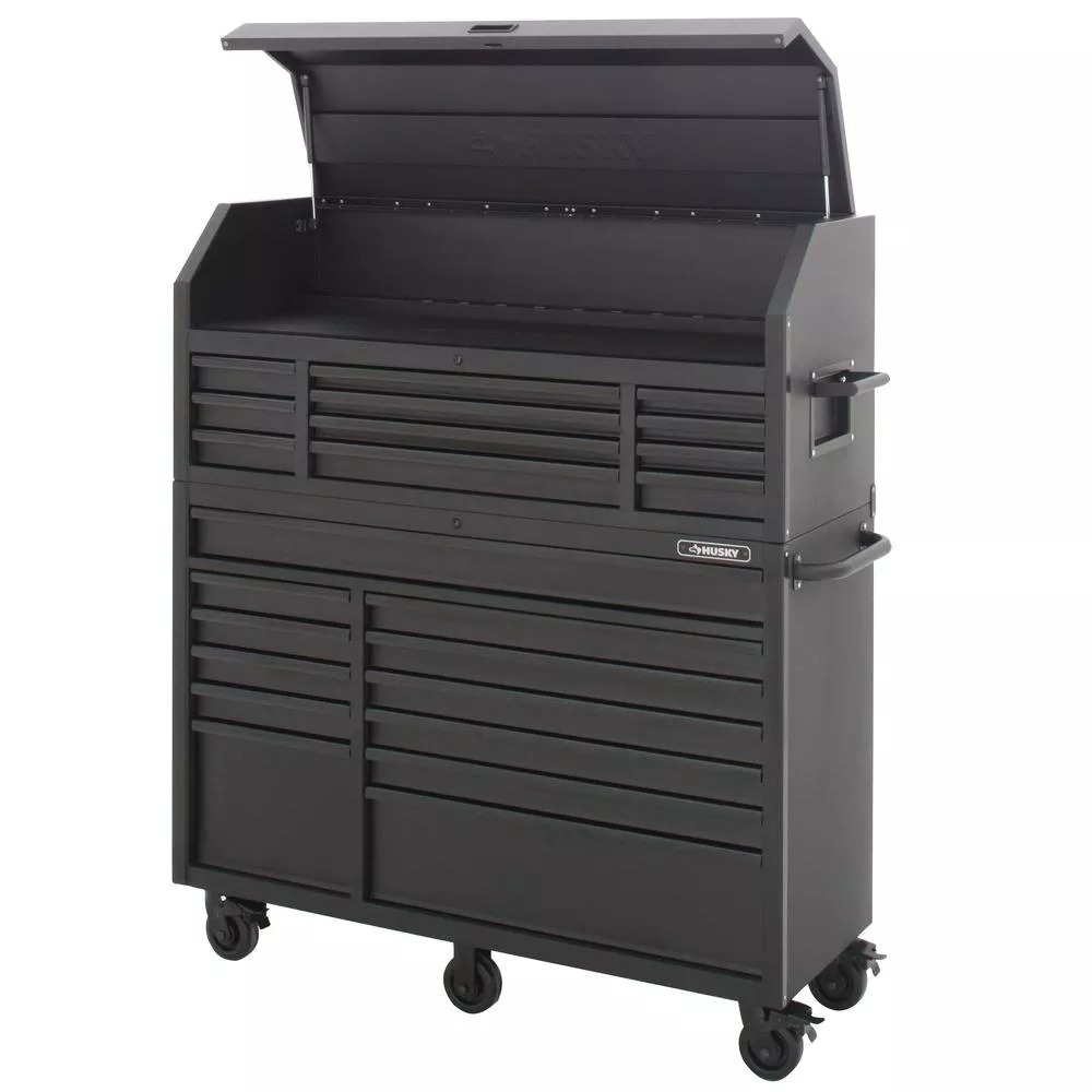 Oh Gott, 56. W 23-DRAWER, DEEP COMBINATION TOOL CHEST UND ROLLING CABINET SET IN MATTE BLACK