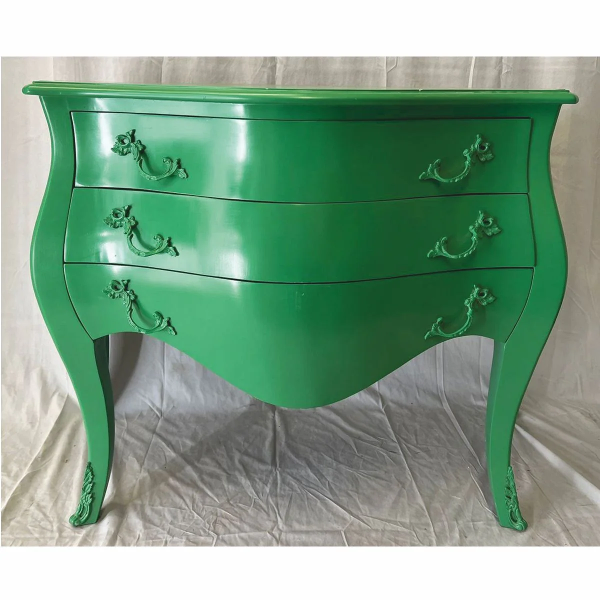 Barock Kommode mit 3 Schubladen Grün 120 cm - 1B Ware