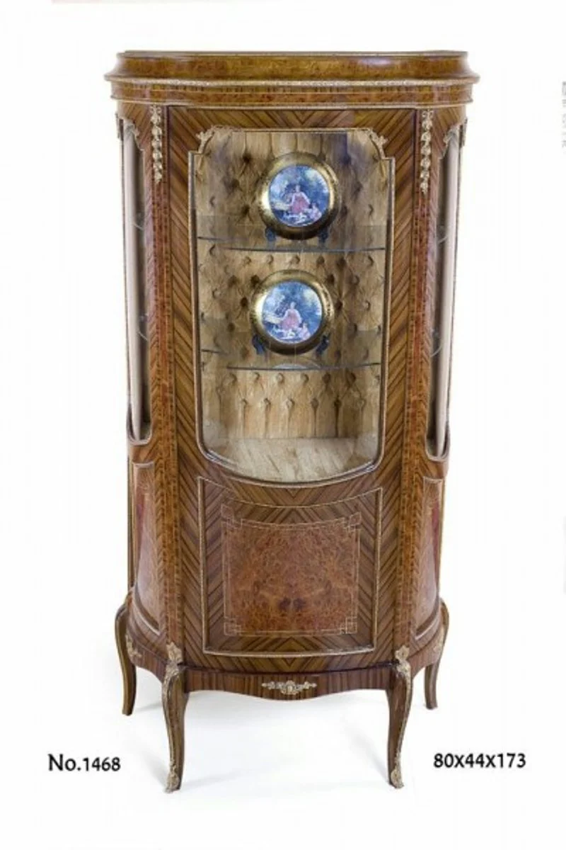 Baroque living room cabinet 80 x 44 x H. 173 cm - display cabinet