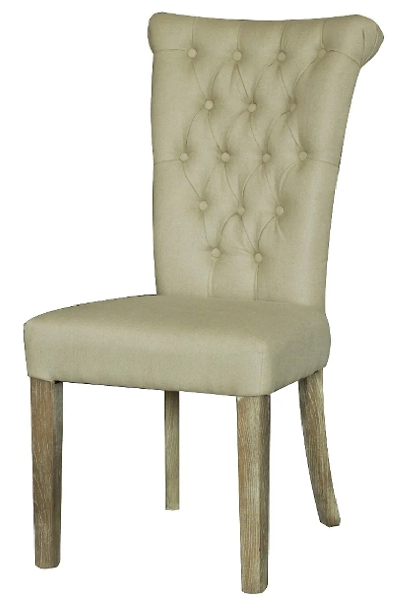 Luxury Baroque Dining Room Chair Gray / Cream / Gold - Baroque Dining Room Furniture