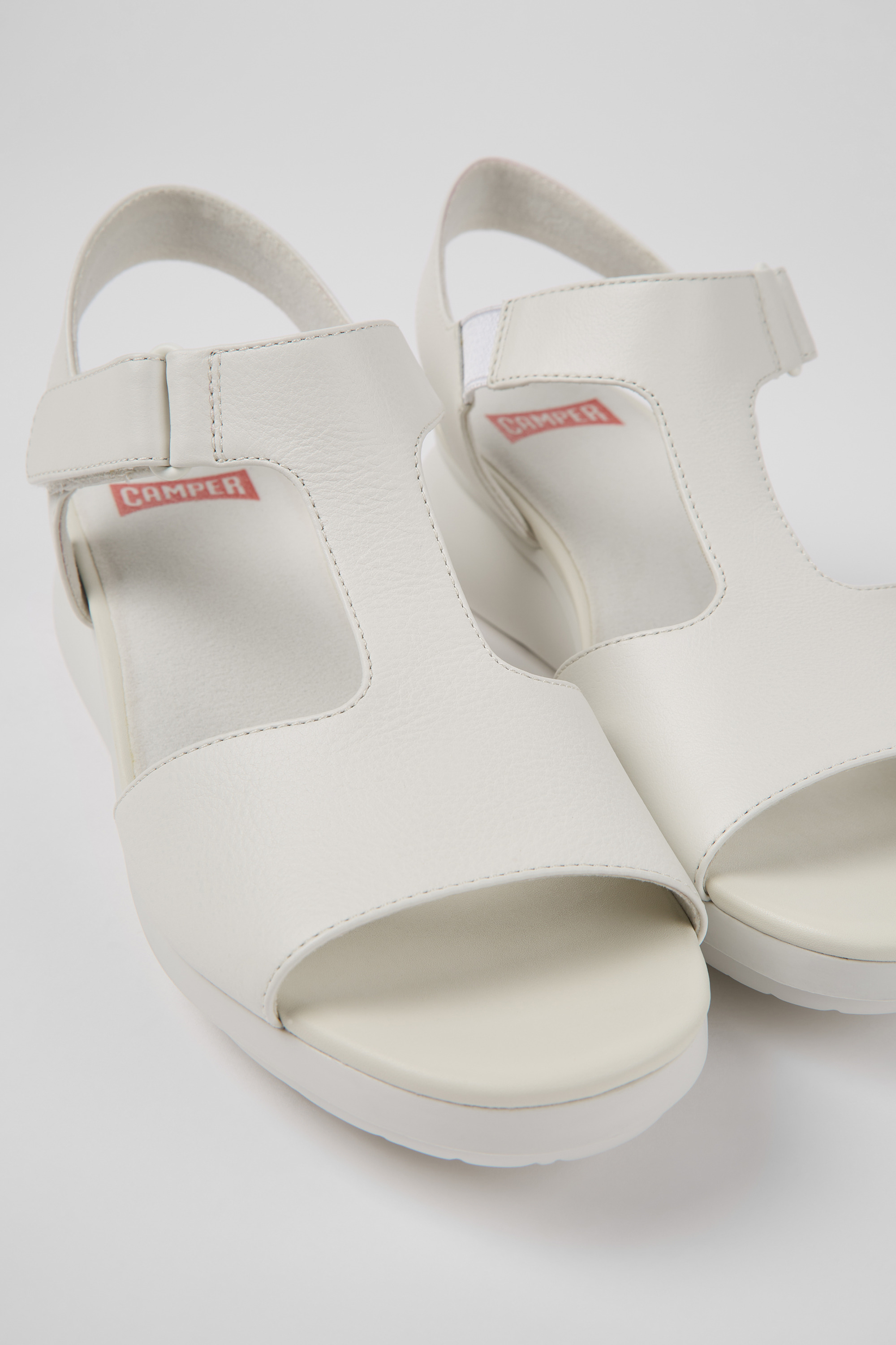 Ballon - Weiße Leder Sandalen für Frauen