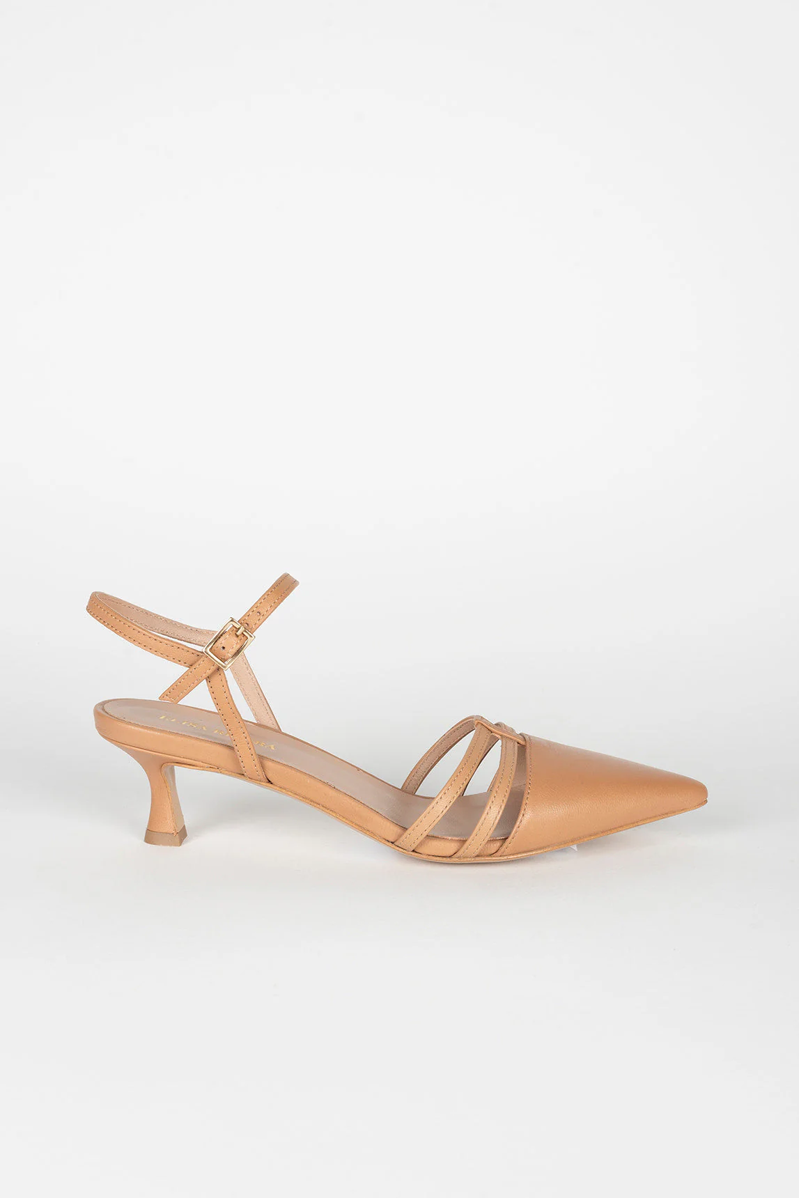Slingback-Pantoletten „Berthe“ von Rivera-Spanien in Kamelbraun