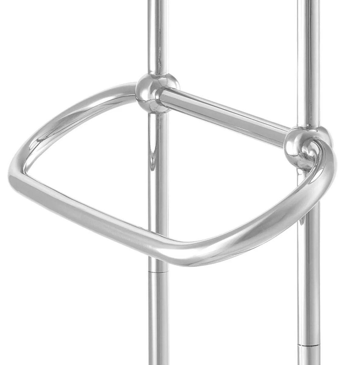 Luxury towel rail silver / white 50 x 22 x H. 91 cm - Luxury bathroom accessories