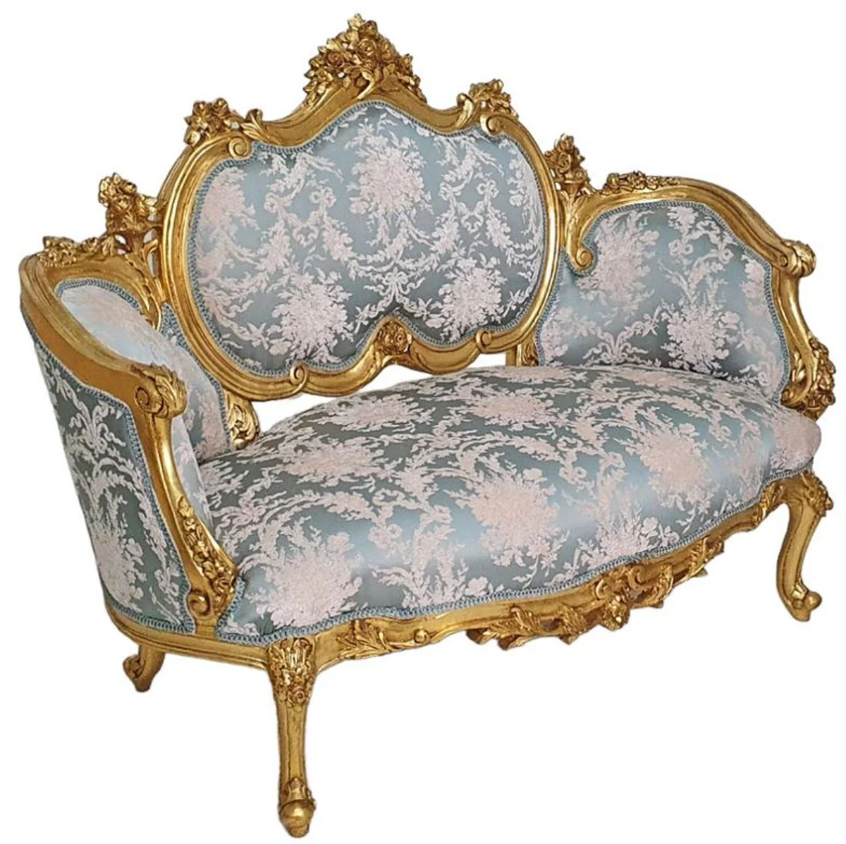 Baroque sofa turquoise / pink / gold - handmade living room sofa in baroque style - living room furniture in baroque style - antique style furniture - magnificent baroque furniture - baroque furnishings