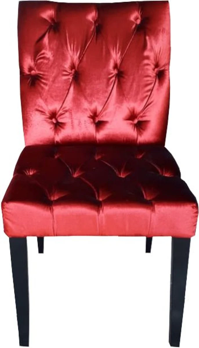 Baroque Dining Room Chair Bordeaux Red / Black - Designer Chair - Luxury Quality