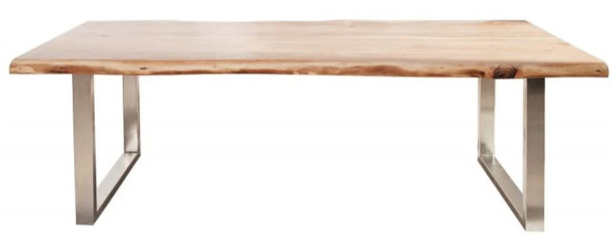 Designer solid wood dining table natural - acacia - 200 x 100 x H.80 cm - made of solid acacia wood