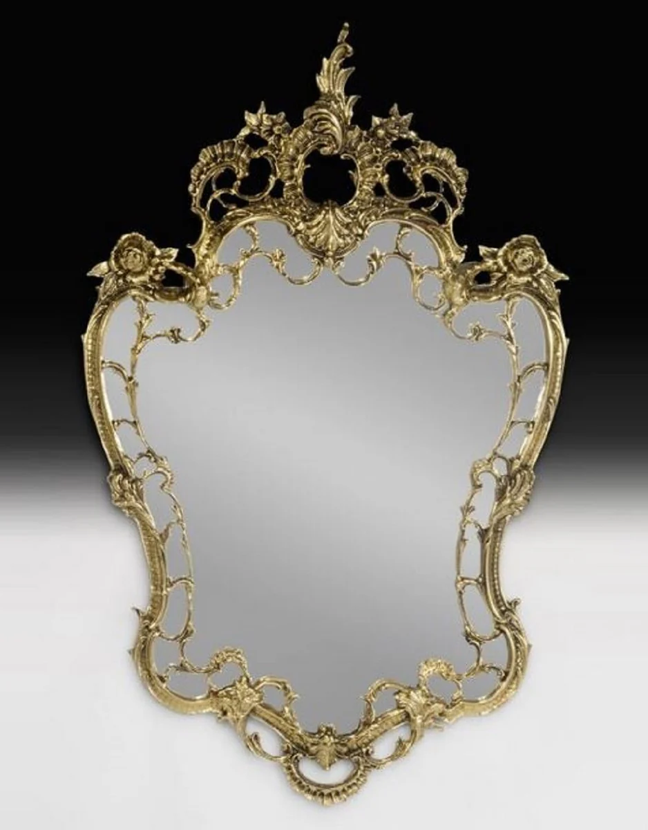 Luxury Baroque Bronze Mirror Gold H. 110 cm - Baroque Furniture