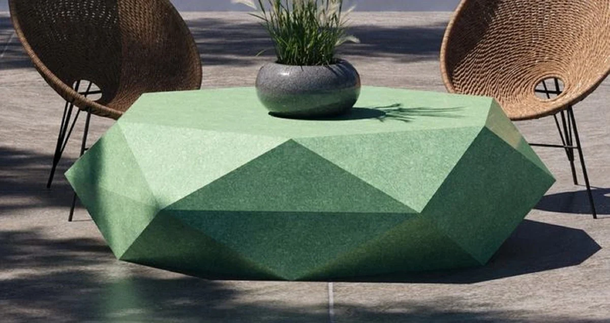 Luxury Concrete Coffee Table Green 143 cm - Living Room & Garden Furniture