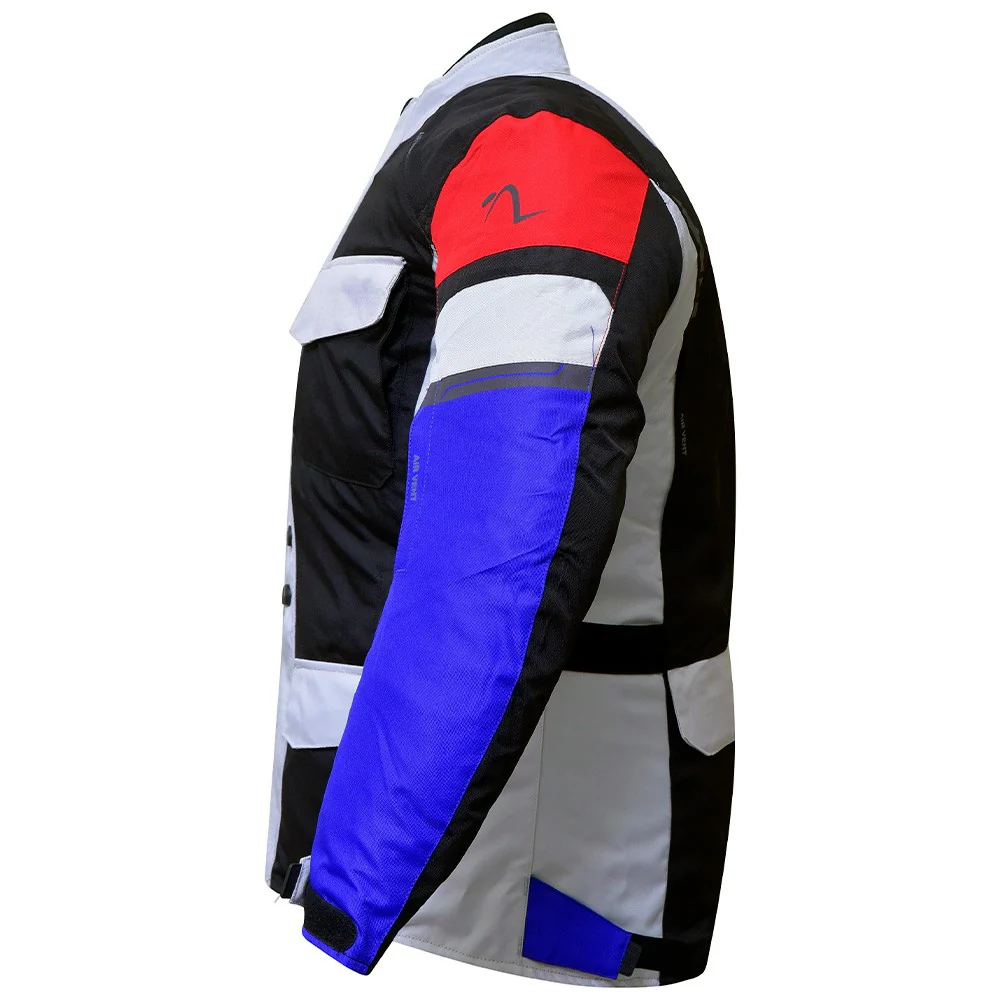 CHAQUETA OUT TRAIL - NEGRO / GRIS / AZUL
