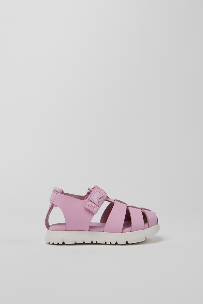 Caterpillar Rosa Leder und Stoff Sandalen