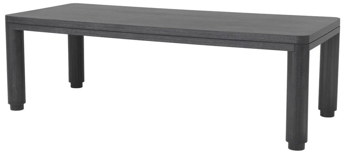 Luxury dining table anthracite gray 240 x 100 x H. 76 cm - Solid wood kitchen table - Rectangular dining room table - Luxury dining room furniture