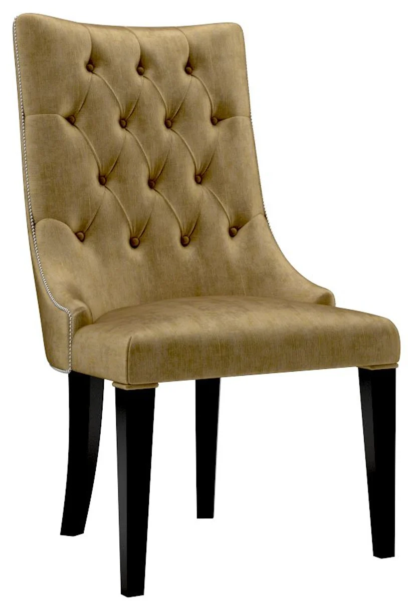 Luxury Baroque Dining Room Set Gold / Black / Silver - 1 Dining Room Table & 6 Dining Chairs - Dining Room Furniture in Baroque Style - Luxury Quality - Noble & Magnificent