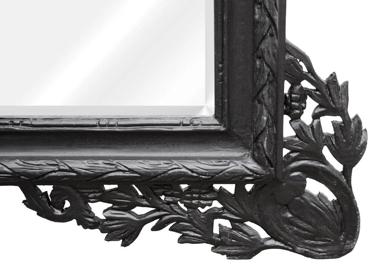 Barock Wandspiegel Schwarz 190 x H. 155 cm - Wohnzimmer Spiegel im Barockstil