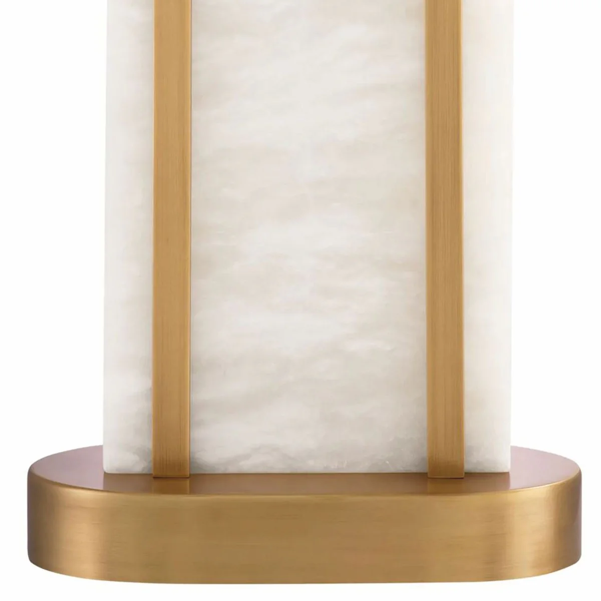 Luxury table lamp antique brass / alabaster / white H. 67 cm - Luxury Lights