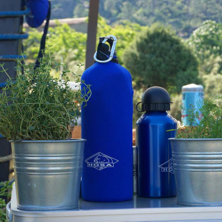 Hosa Aluminio Bike 500 ml azul - Botella cantimplora de ciclismo