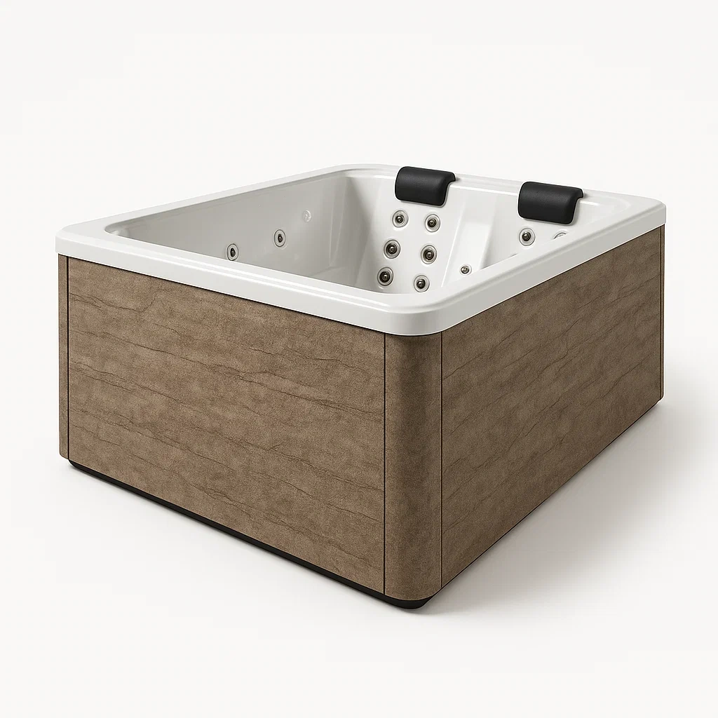 Feste Whirlpools 185x145x85 cm 2-Sitzer rechteckig beige/weiß jlnwLYn433vR