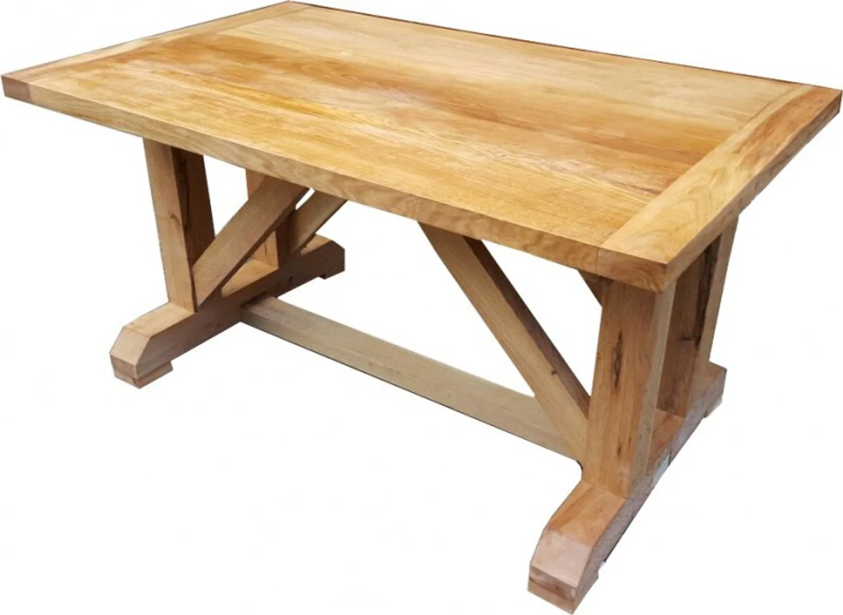 Luxury solid wood dining table solid oak 150 cm - heavy version