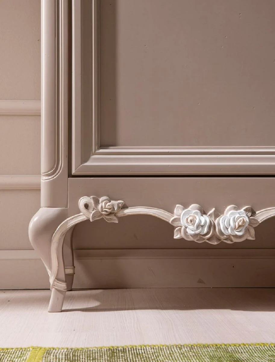 Luxury Baroque Display Cabinet Gray / Cream / Brown - Handcrafted Italian Baroque Style Display Cabinet - Baroque Style Furniture - Italian Baroque Furniture - Luxury Quality - Made in Italy