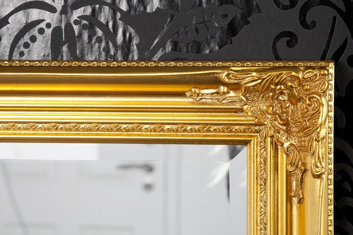 Handmade baroque wall mirror gold antique, height 55 cm, width 45 cm, depth 4 cm - noble & magnificent