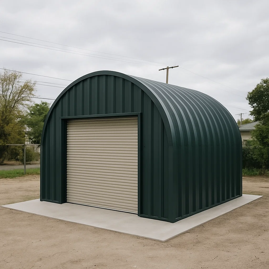 Gartencarport aus grünem Metall – 1 Stellplatz – für den Außenbereich, 530 cm lang x 280 cm hoch x 320 cm tief, AmCUeBF302Cl