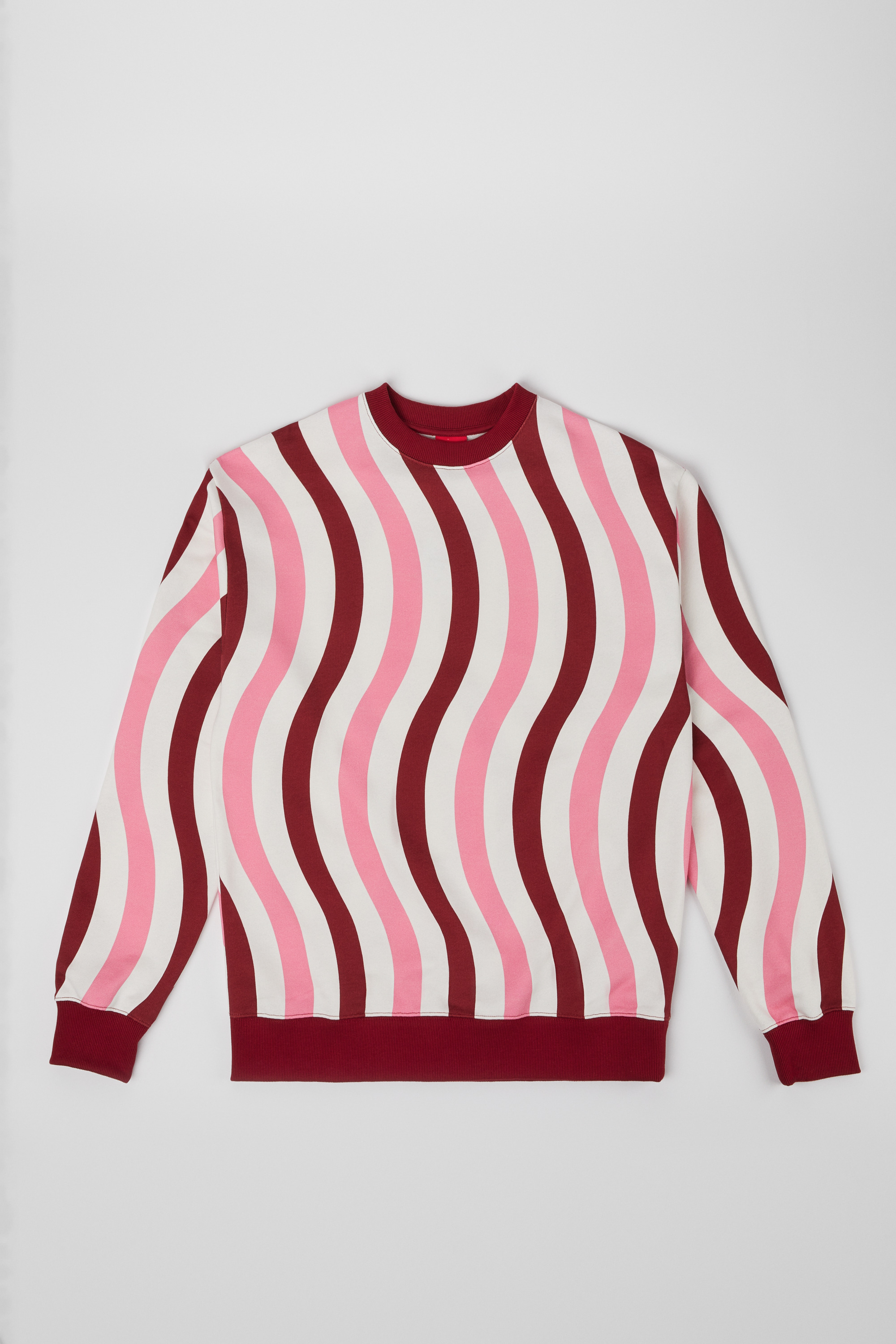 Sweatshirt - Weiß, Rosa und burgunder Bio-Baumwoll-Sweater