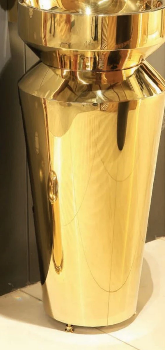 Luxury stainless steel washbasin gold 40 x H. 86 cm - Golden bathroom furniture - Hotel & Restaurant Collection - Luxury quality