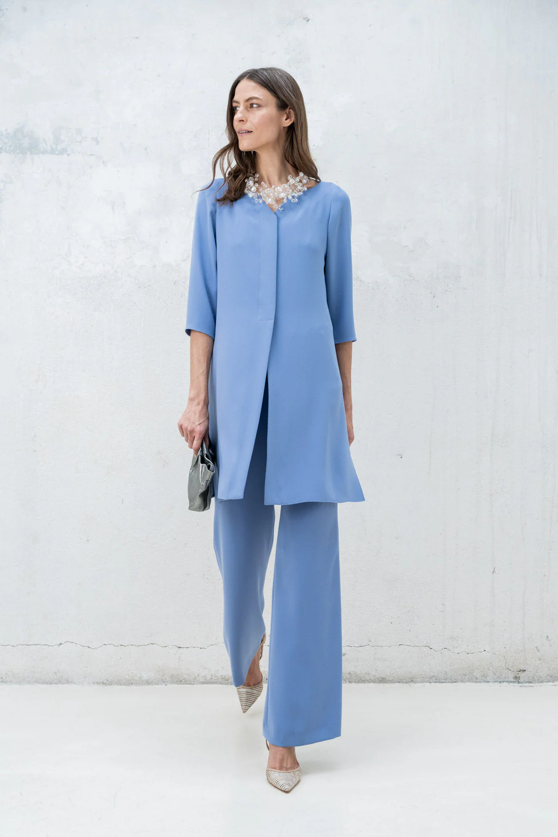 Rivera-Spanien Steinblauer Mecca-Gehrock