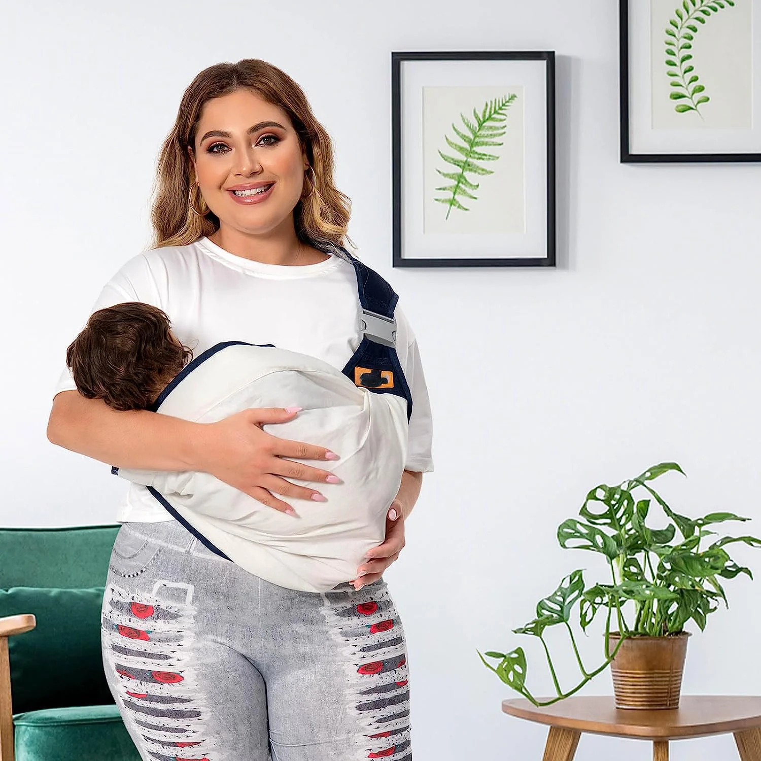 Babytrage für Neugeborene bis Kleinkinder, leichte Babytrage, Babytragetuch, Baby-Hüftsitztrage für Kleinkindertrage, Babyhaltertrage, Stilltrage, Tragkraft 3,6–20,3 kg, Grau