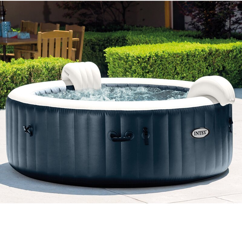 Intex 6 - Person 170 - Jet Vinyl Runde aufblasbare Whirlpool in Dunkelblau