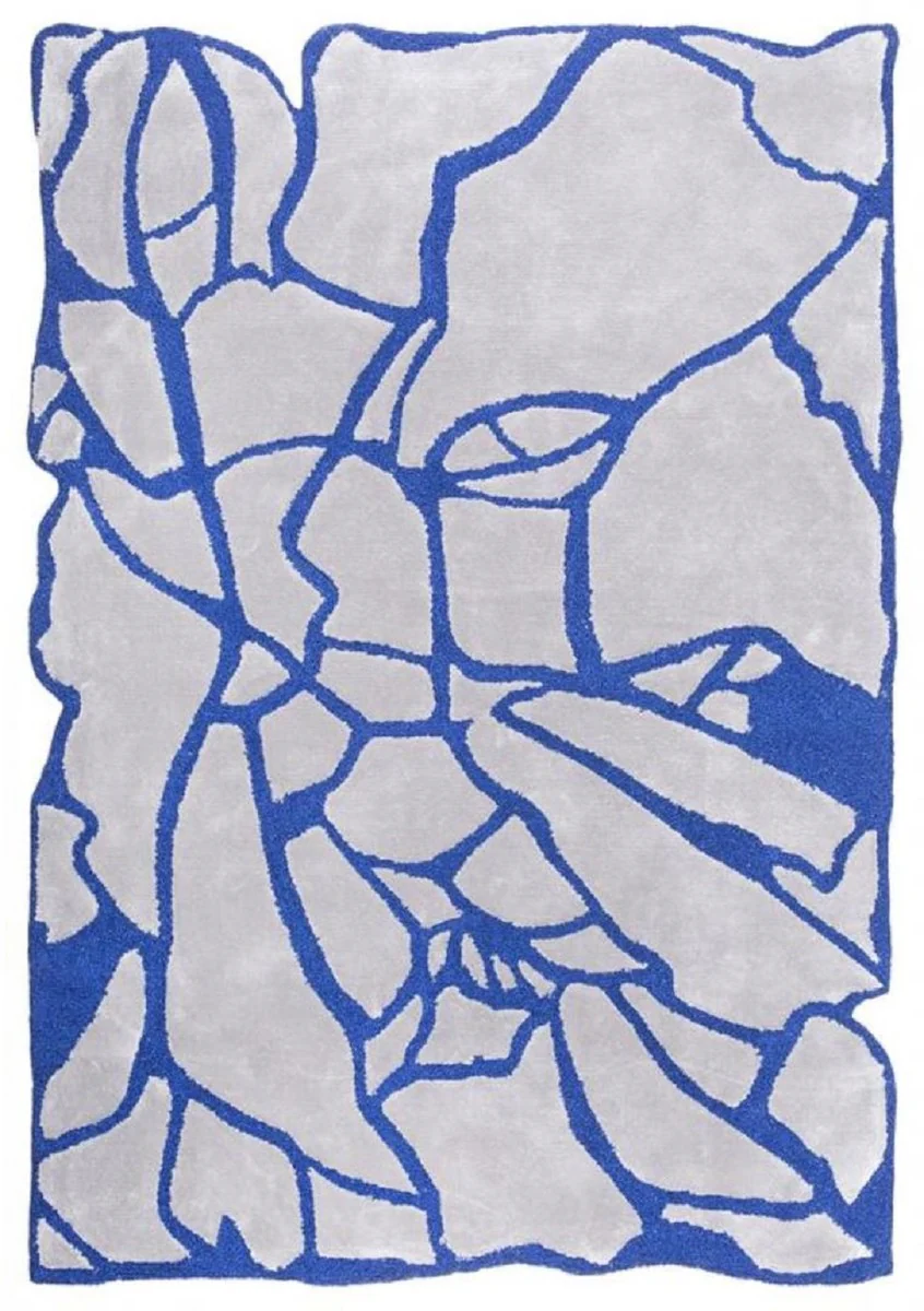 Luxury carpet gray / blue 160 x 230 cm - Rectangular living room carpet - Modern bedroom carpet - Luxury interior - Luxury quality