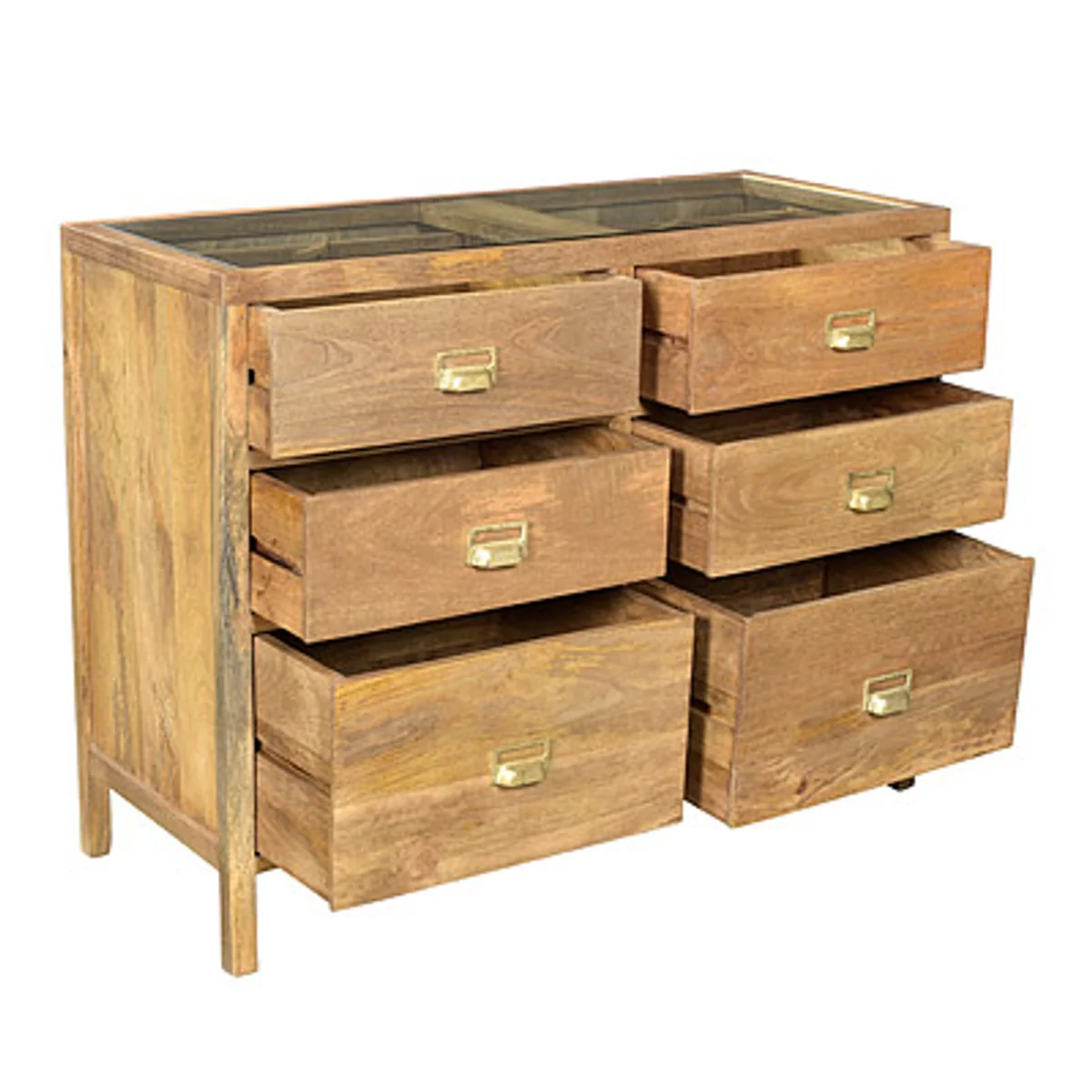 Designer drawer cabinet natural 99 x 40.5 x H.76 cm - chest of drawers - handmade from solid wood!