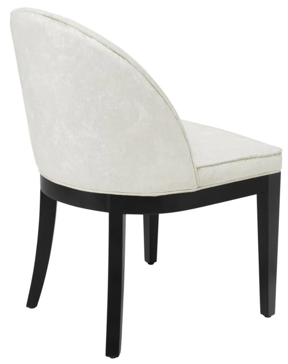 Luxury dining room chair antique white / black 55 x 61 x H. 84 cm - Luxury Furniture
