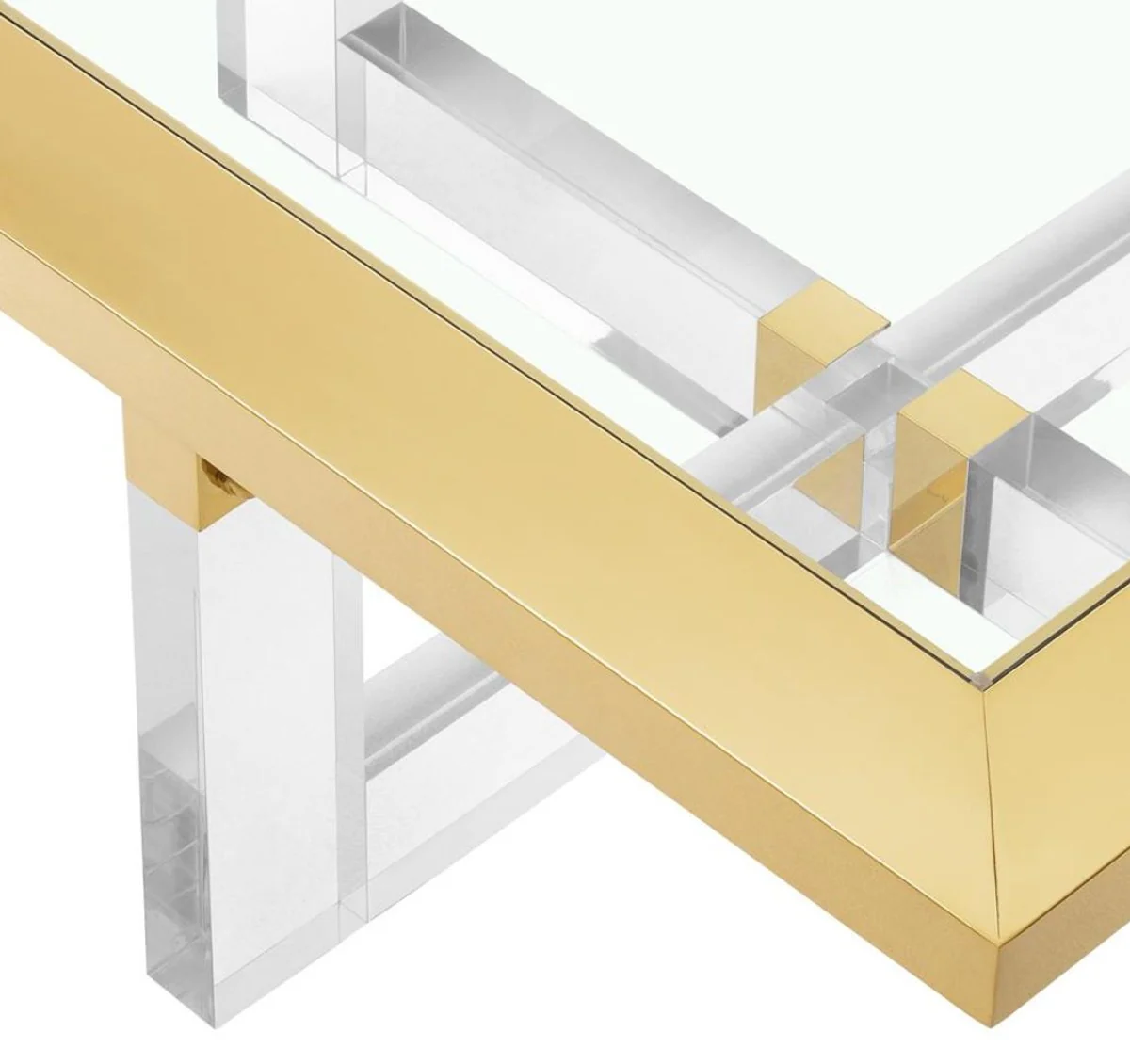 Luxury coffee table / living room table gold 100 x 100 x H. 43 cm - living room furniture