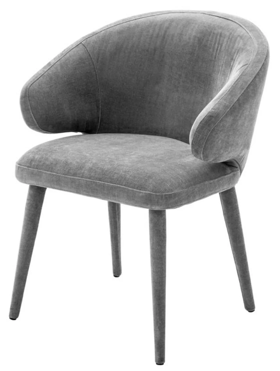 Designer dining room chair gray 62 x 55 x H. 79 cm - luxury furniture