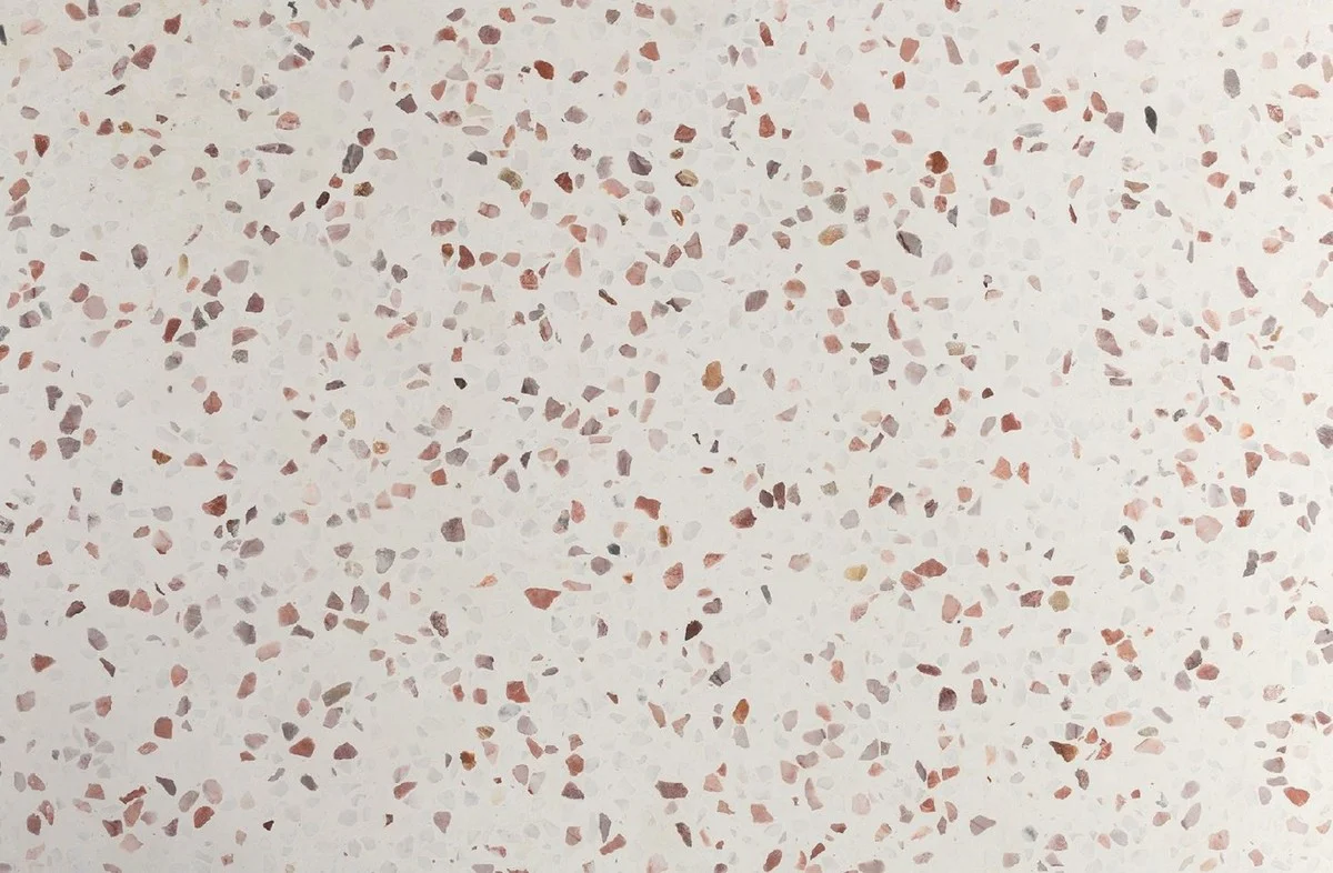 Luxury coffee table white Ø 80 x H. 40 cm - Round terrazzo natural stone living room table - Living room furniture - Natural stone furniture - Luxury furniture - Luxury furnishings