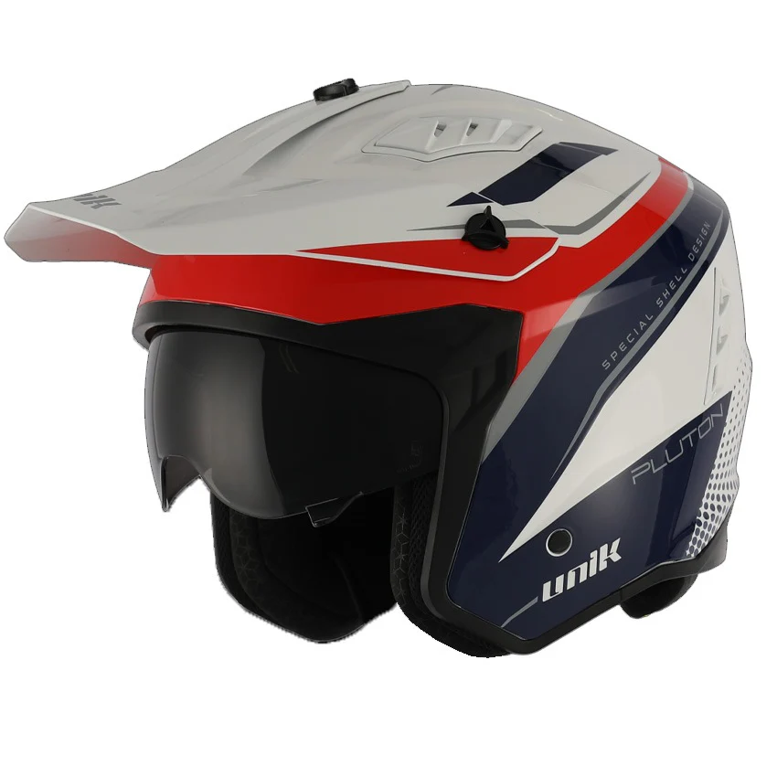 CASCO TRIAL UNIK PLUTON DV U-13 - AZUL / ROJO