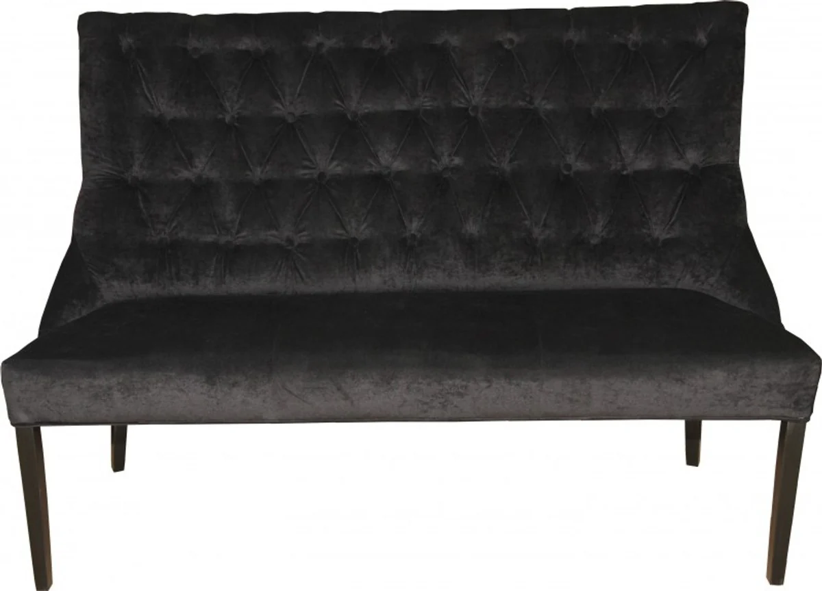 Chesterfield bench / sofa black dining room bench W 155 cm, H 108 cm, D 70 cm