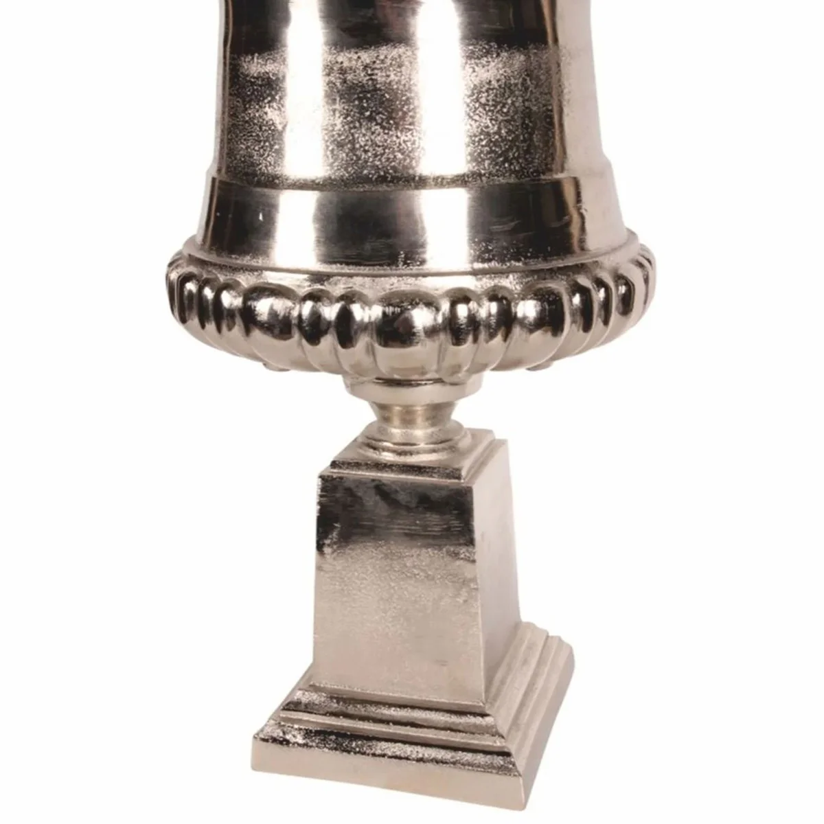 Barock Aluminium Blumentopf Silber H. 71 cm - Barock Deko Accessoires