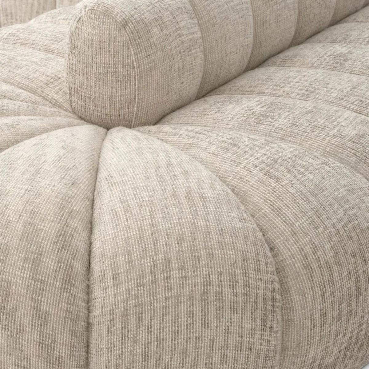 Luxus Sofa Beige / Schwarz 331 cm - Luxus Hotel Möbel