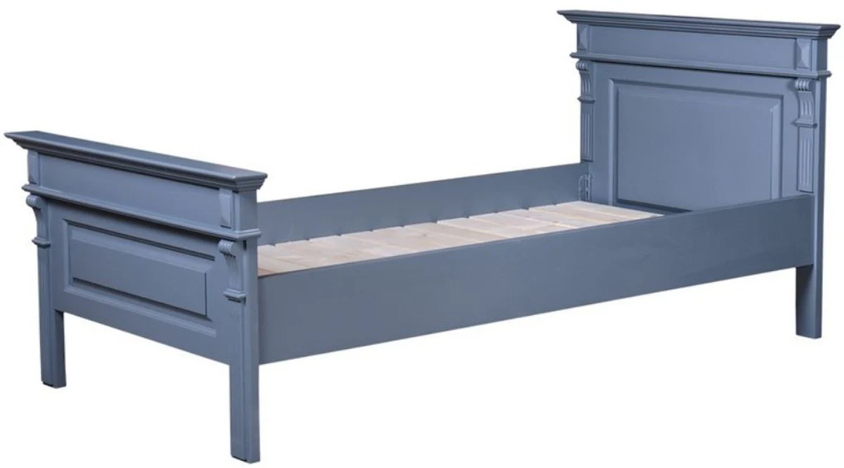 Country Style Bed Blue - Various Sizes - Solid Wood Bedroom Furniture