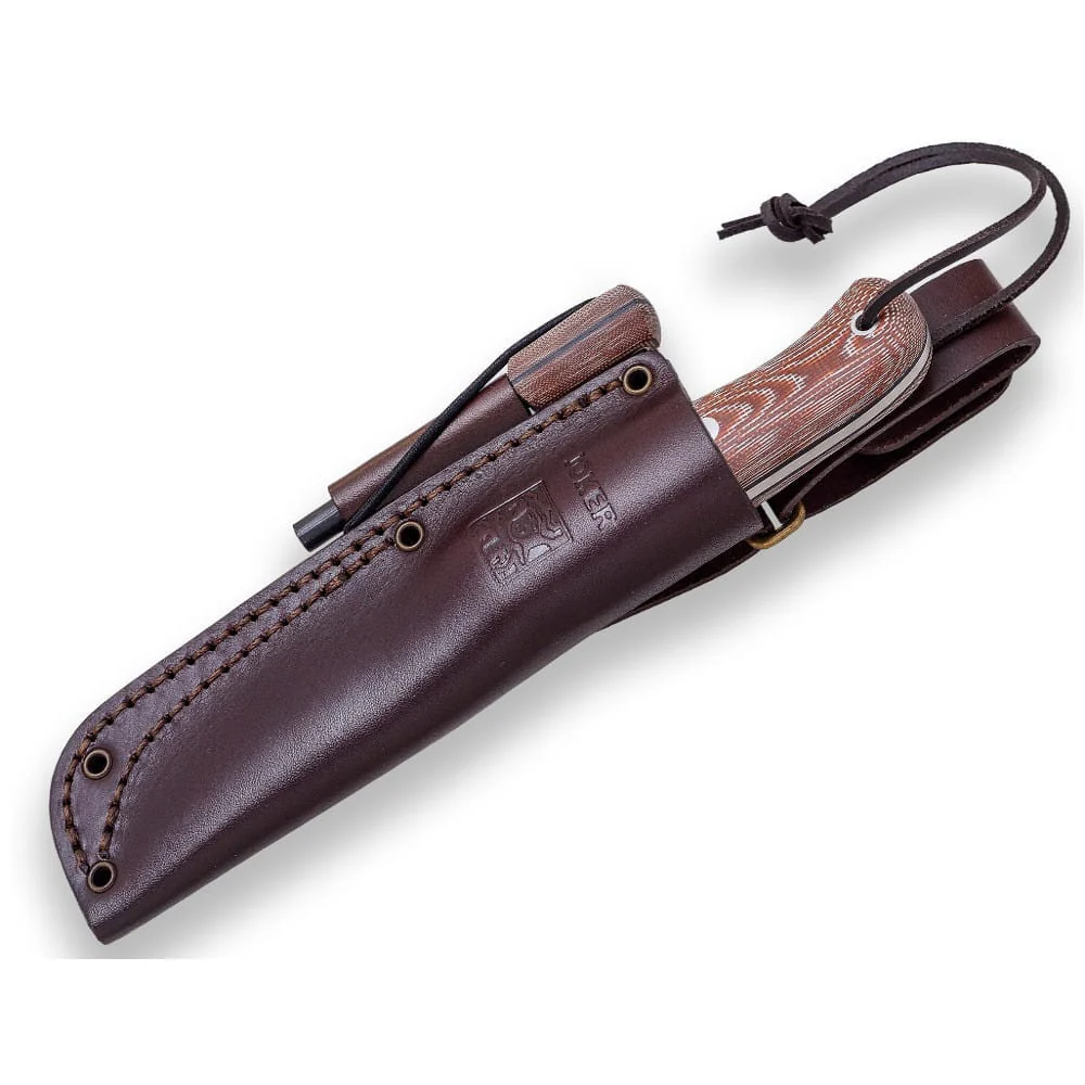 Joker BS9 Campero Canvas Micarta con ferrocerio - Cuchillo de supervivencia y buschcraft